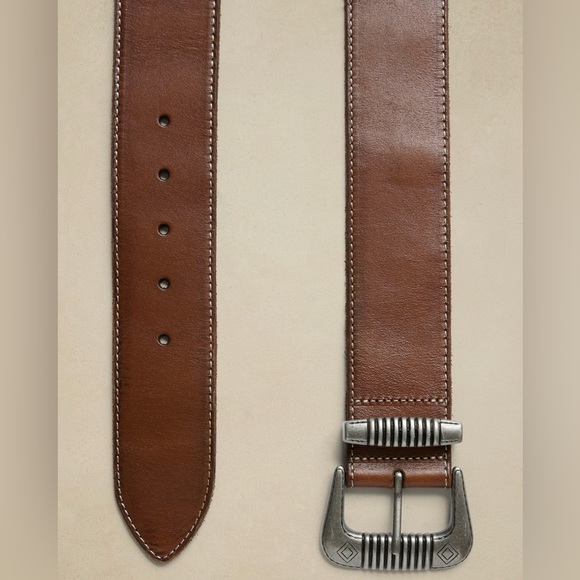Banana Republic Heritage Etched Buckle Waist Belt Large - Picture 2 of 13